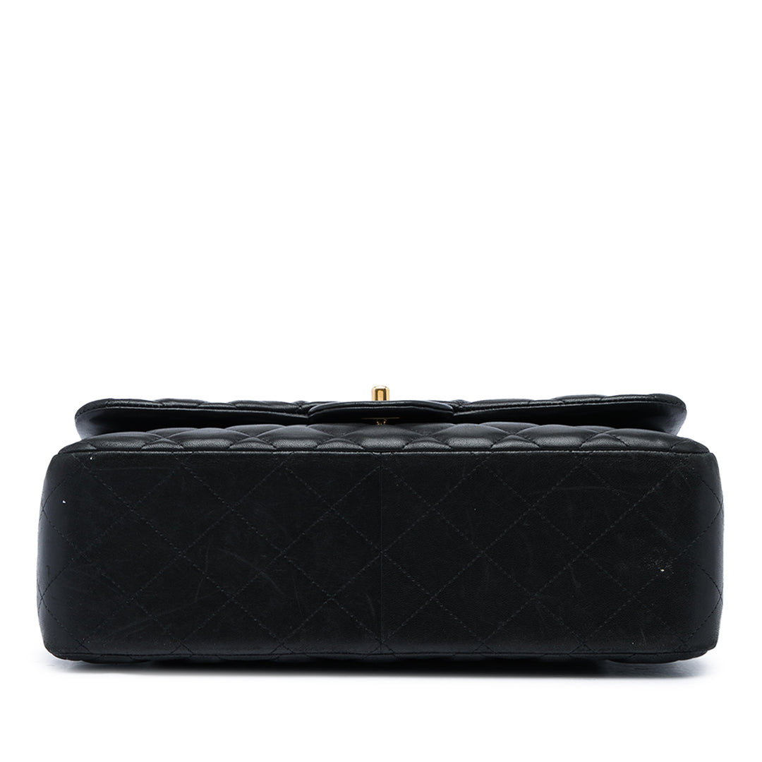 Chanel Classic Double rabat Jumbo Cuir d'agneau Noir – vue 3 – GABY PARIS