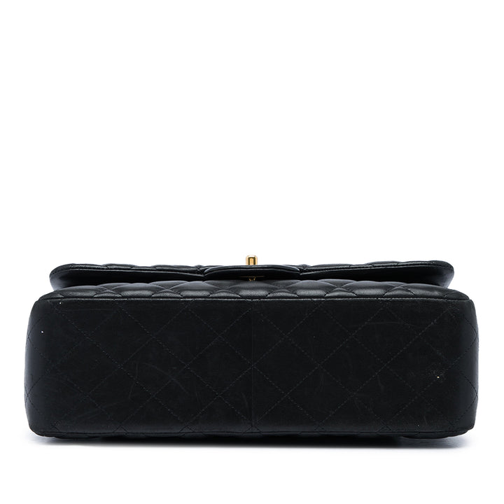 Chanel Classic Double rabat Jumbo Cuir d'agneau Noir – vue 3 – GABY PARIS