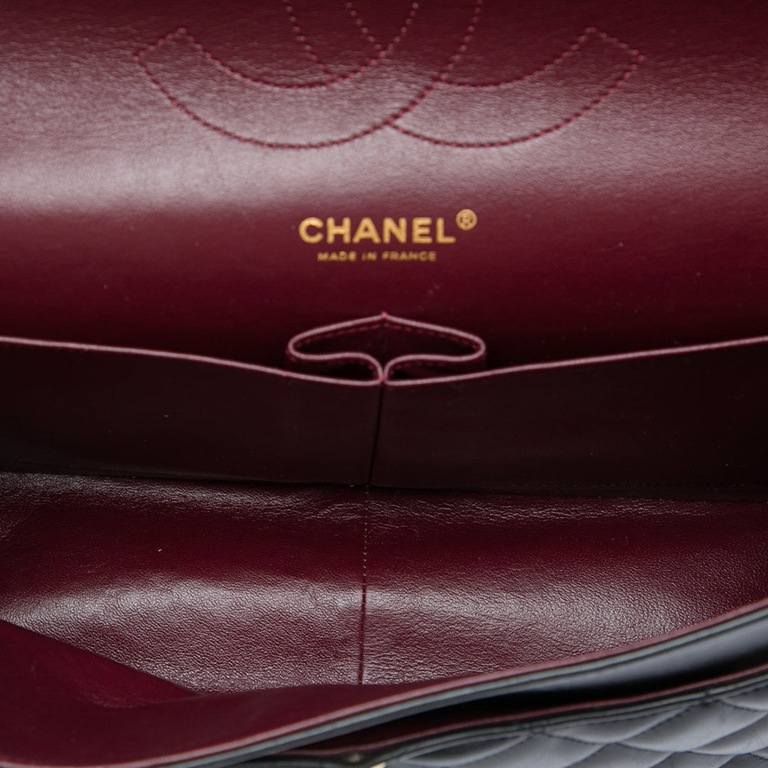 Chanel Classic Double rabat Jumbo Cuir d'agneau Noir – vue 4 – GABY PARIS