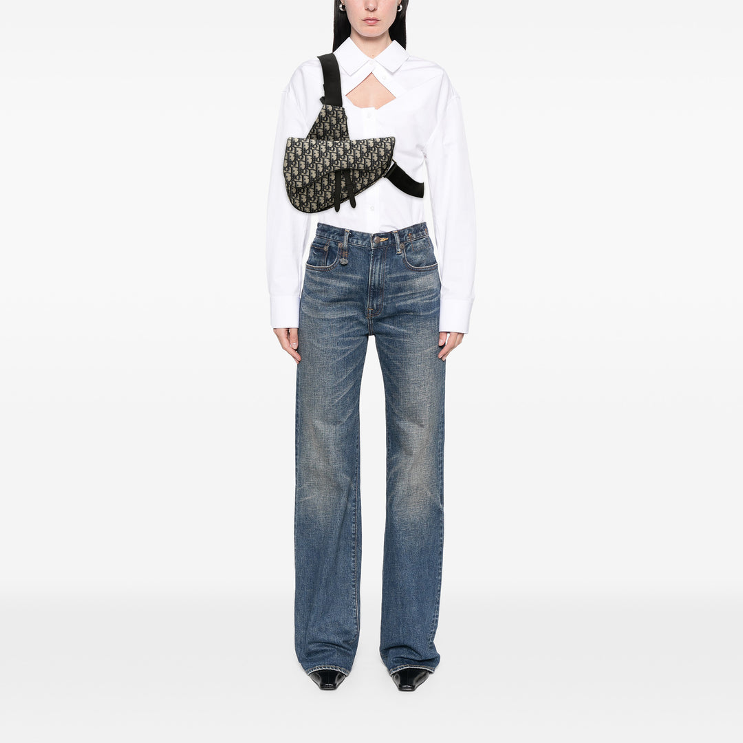 Saddle Sac Oblique Bleu