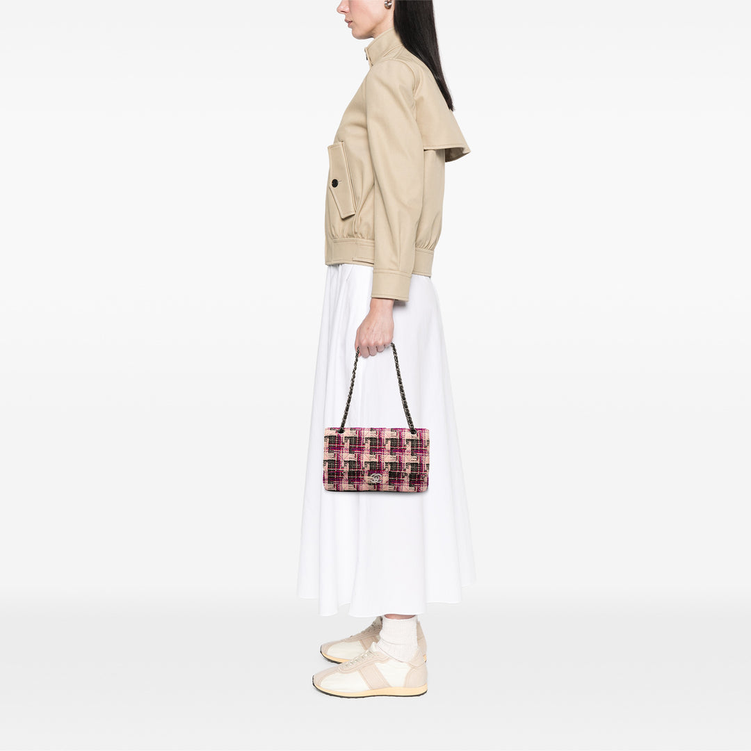 Chanel Medium Classic Tweed Double rabat Rose – GABY PARIS Authentique