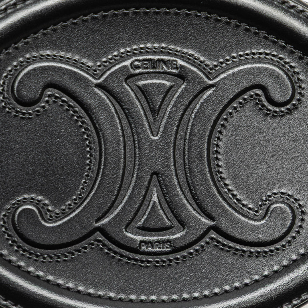 Celine Small Cuir de veau Cuir Triomphe Oval Sac porté croisé
