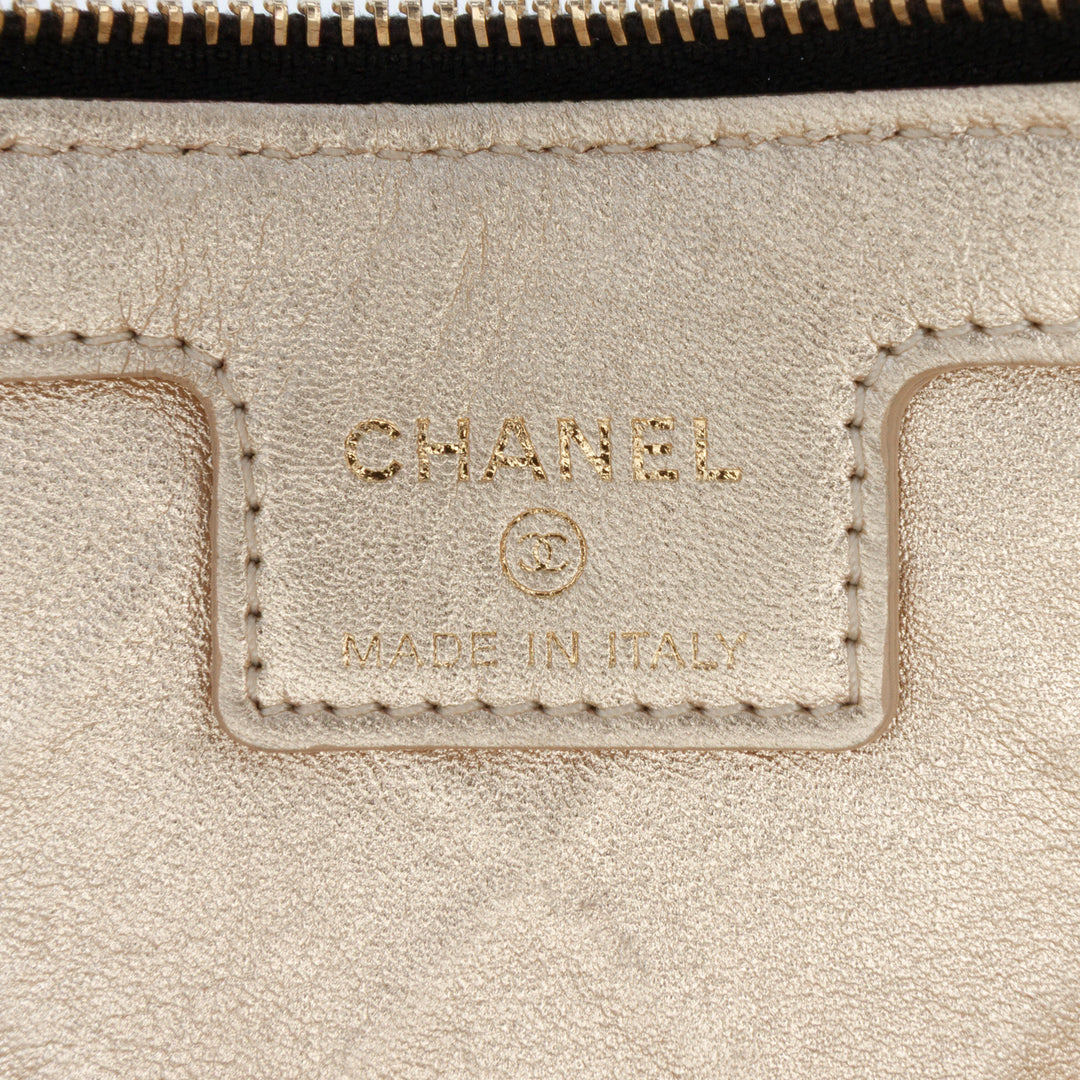Chanel CC Stitched Cuir d’agneau Pochette Noir