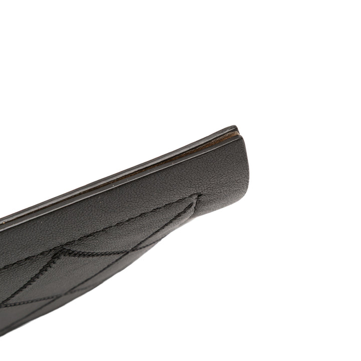Chanel CC Stitched Cuir d’agneau Pochette Noir