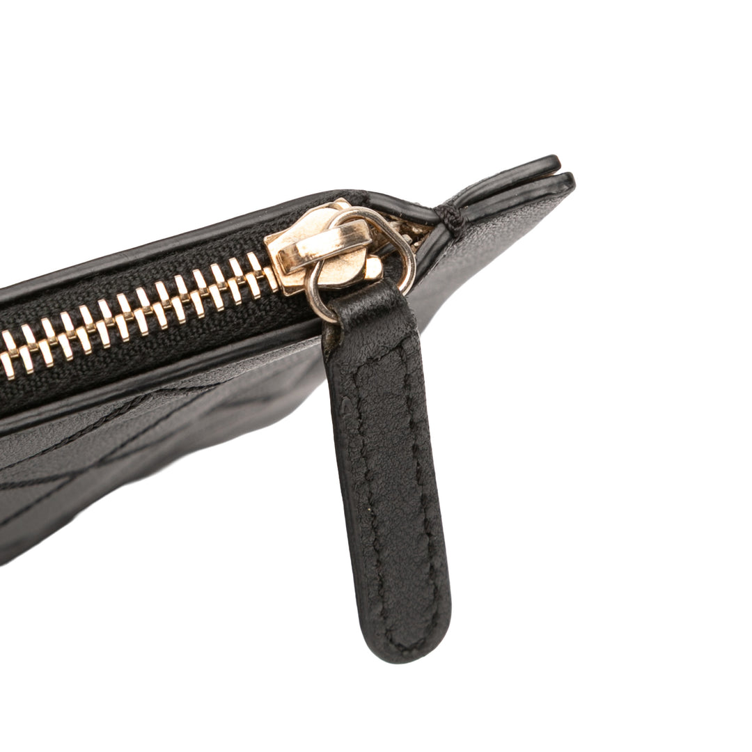 Chanel CC Stitched Cuir d’agneau Pochette Noir