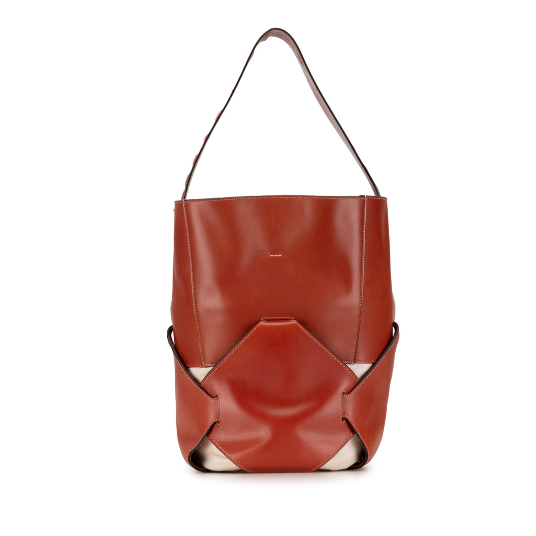 Celine Large Holdall Bucket Bag Brown - GABY PARIS