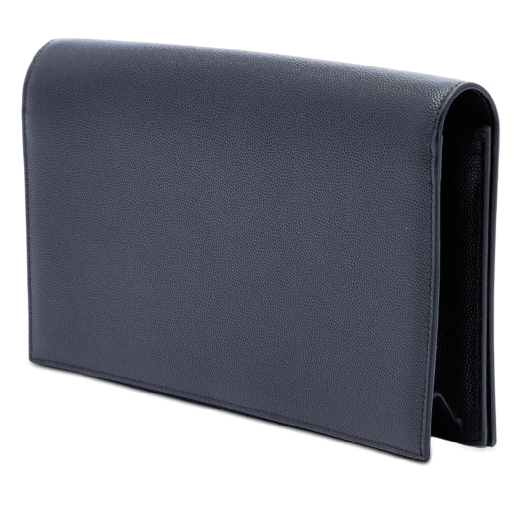 Saint Laurent Grain de Poudre Monochrome Kate Pochette Monogram Noir – vue 2 – GABY PARIS