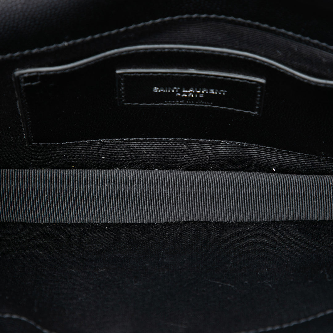 Saint Laurent Grain de Poudre Monochrome Kate Pochette Monogram Noir – vue 4 – GABY PARIS