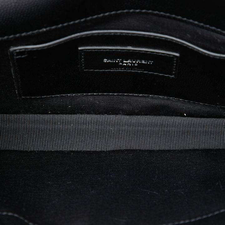 Saint Laurent Grain de Poudre Monochrome Kate Pochette Monogram Noir – vue 4 – GABY PARIS
