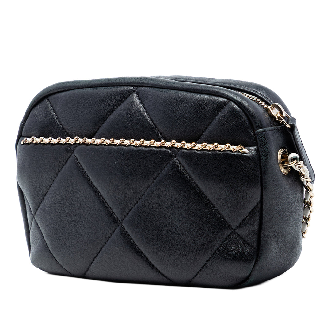 Chanel CC Cuir d’agneau Chain Embellished Sac caméra