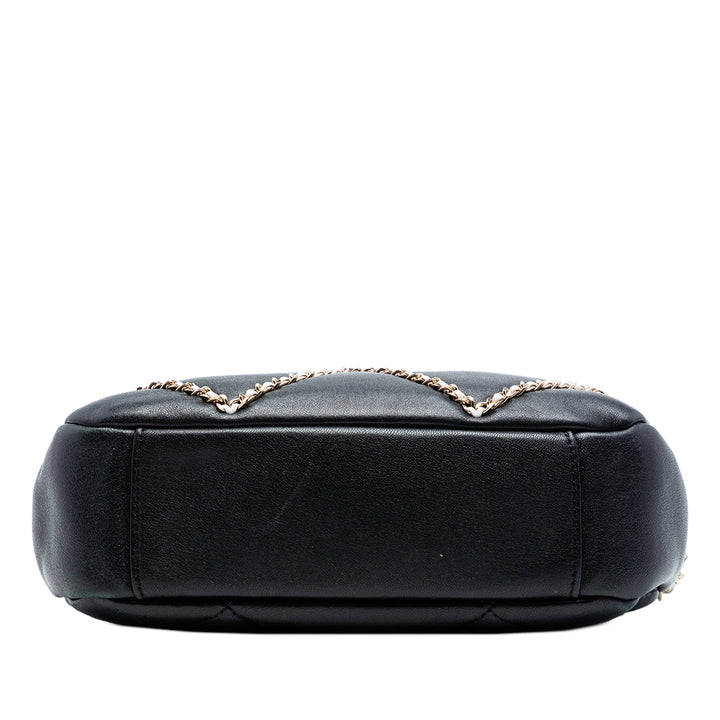 Chanel CC Cuir d’agneau Chain Embellished Sac caméra