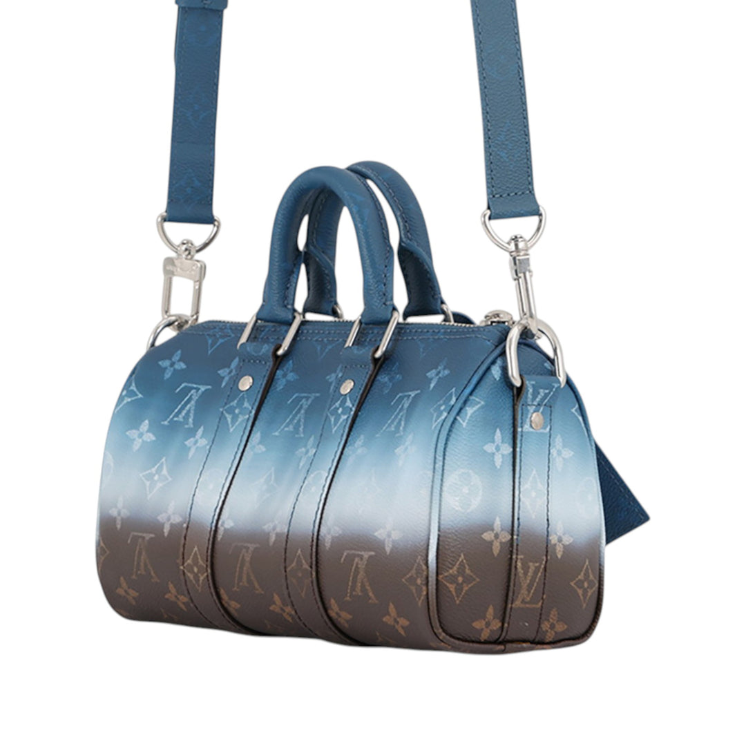 Louis Vuitton Pigment Keepall Bandouliere 25 Monogram Bleu