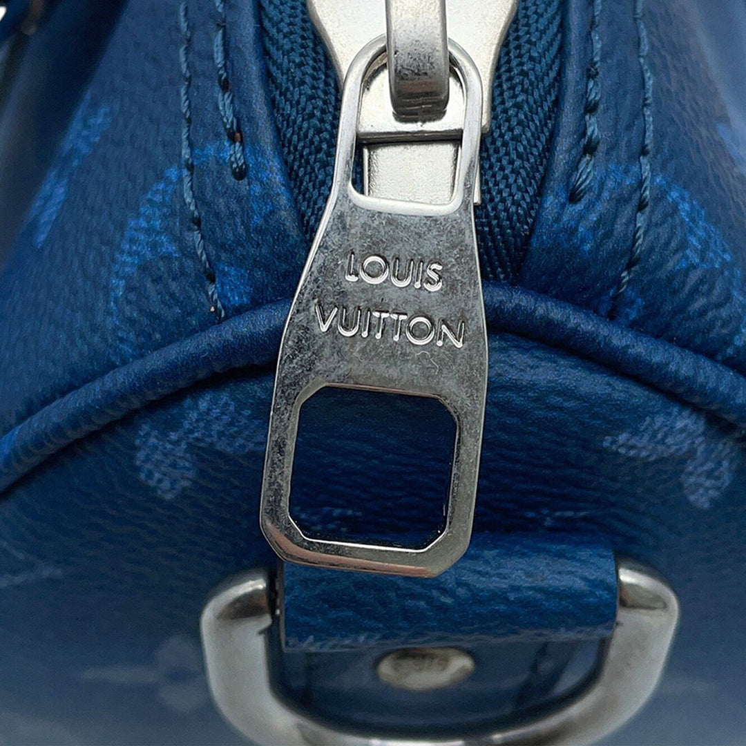 Louis Vuitton Pigment Keepall Bandouliere 25 Monogram Bleu