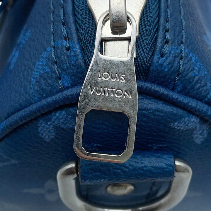 Louis Vuitton Pigment Keepall Bandouliere 25 Monogram Bleu