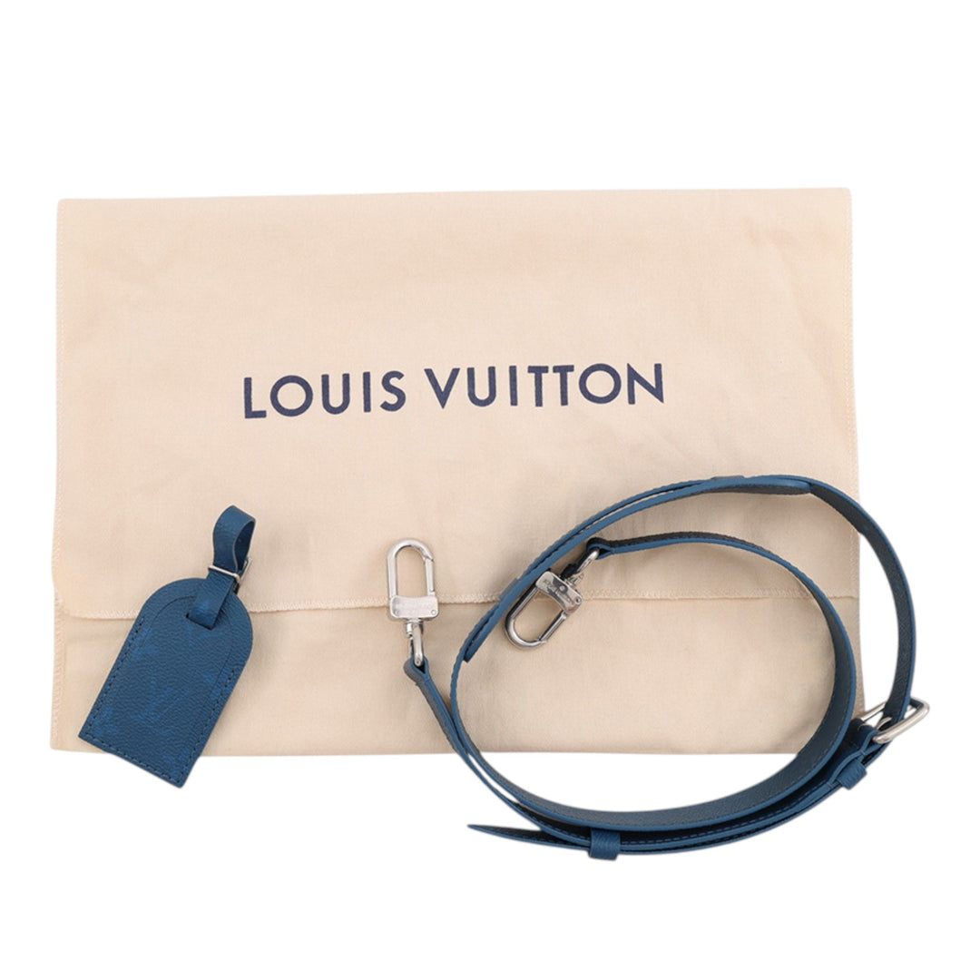 Louis Vuitton Pigment Keepall Bandouliere 25 Monogram Bleu