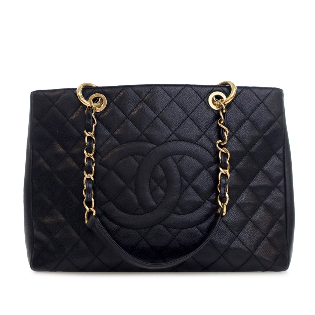 Chanel Caviar Grand Shopping Tote Black - GABY PARIS