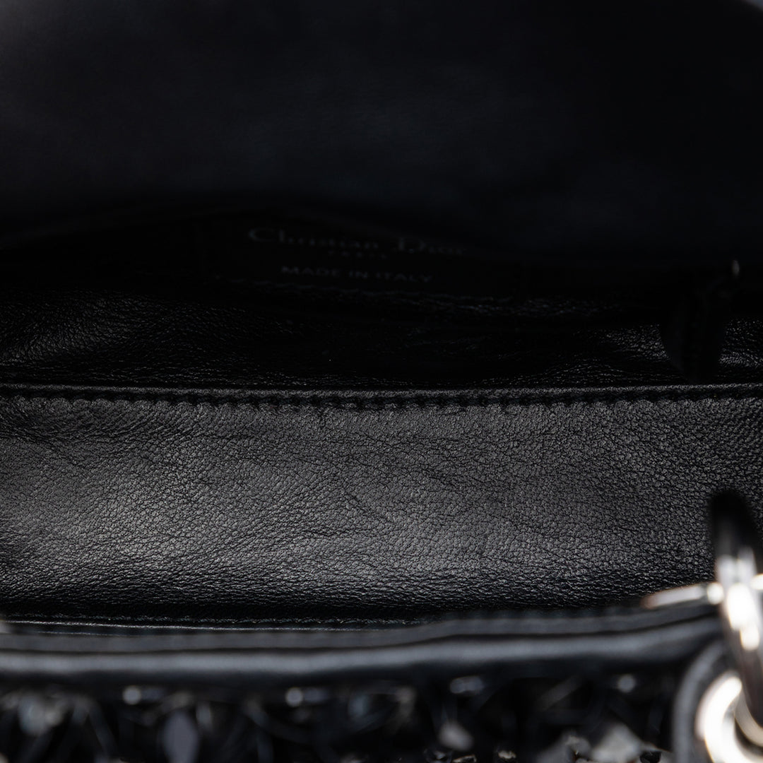 Dior Mini Toile Bead et Sequins Embellished Lady Dior