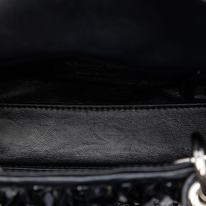 Dior Mini Toile Bead et Sequins Embellished Lady Dior