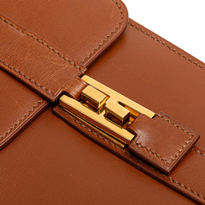 Box Calf Drag 37 Handbag Brown - Gaby Paris