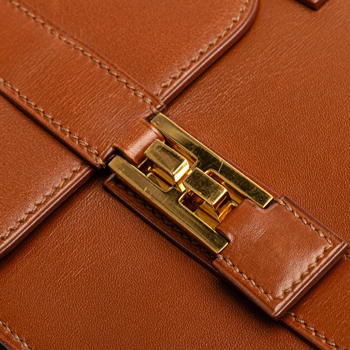 Box Calf Drag 37 Handbag Brown - Gaby Paris