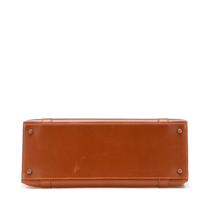 Box Calf Drag 37 Handbag Brown - Gaby Paris