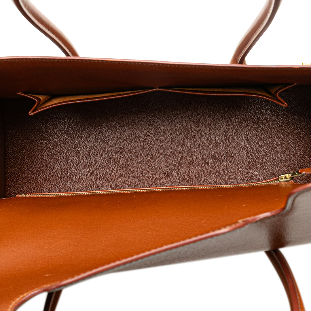 Box Calf Drag 37 Handbag Brown - Gaby Paris