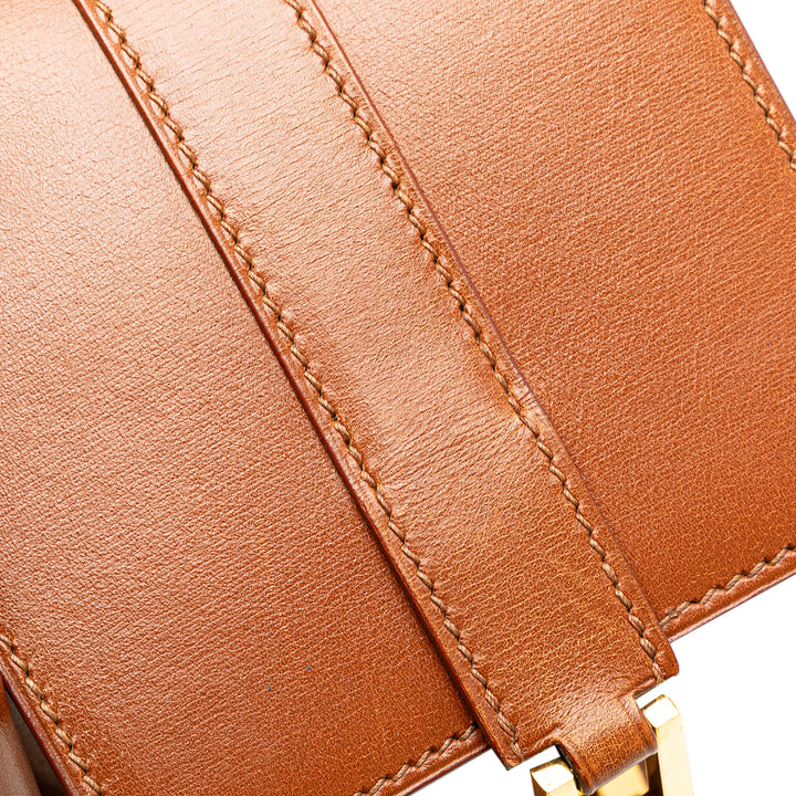 Box Calf Drag 37 Handbag Brown - Gaby Paris