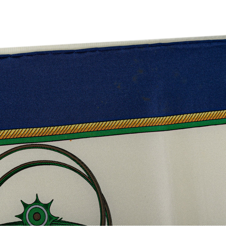 Hermès Les Voitures A Transformation Soie Foulard Blanc – GABY PARIS Authentique