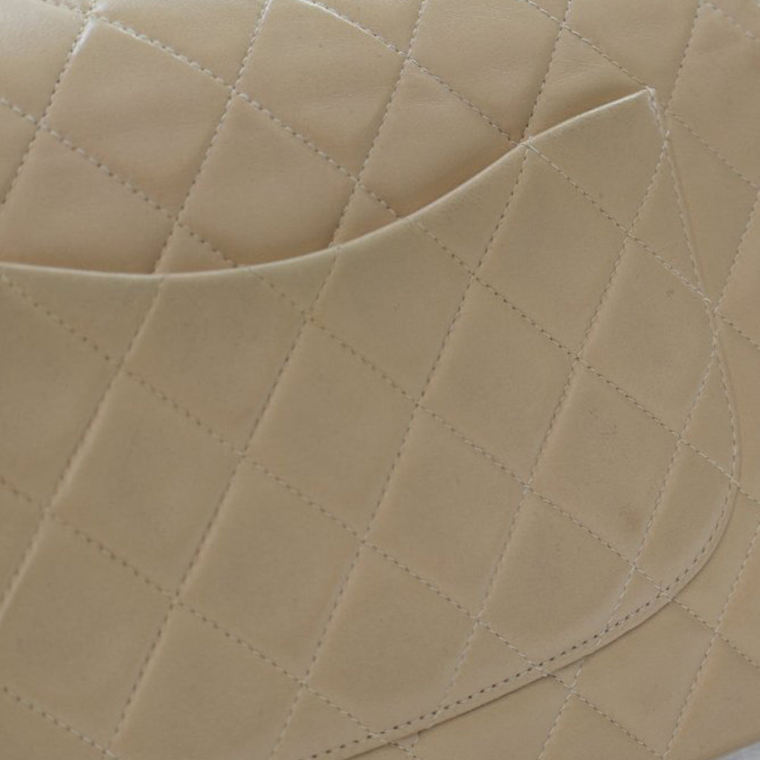 Medium Classic Lambskin Double Flap Brown - Gaby Paris