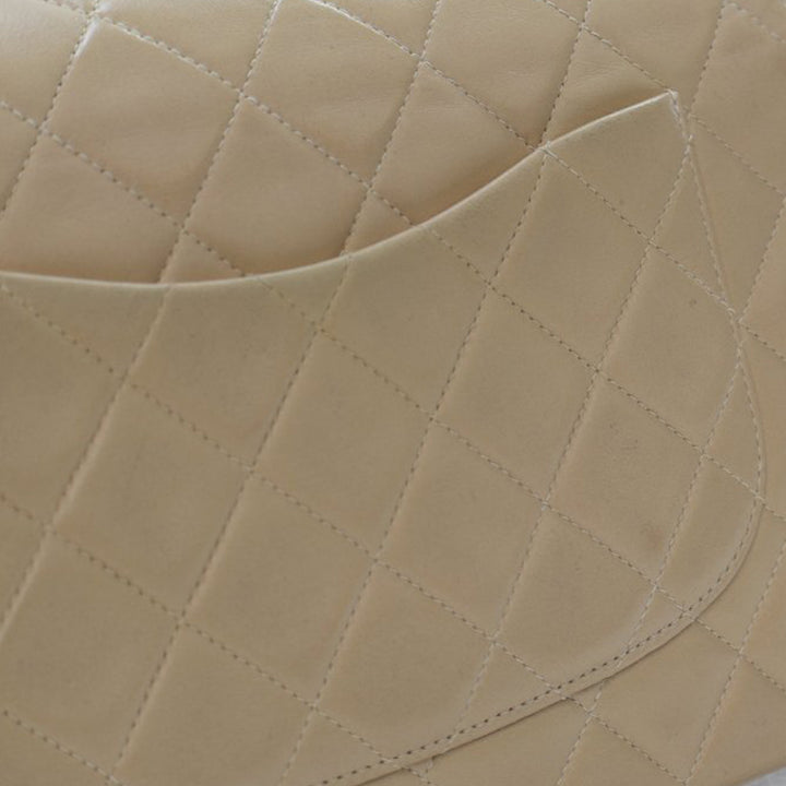 Medium Classic Lambskin Double Flap Brown - Gaby Paris