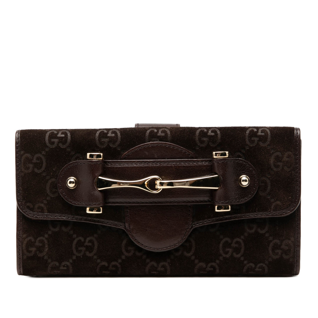 Gucci GG Daim Pelham Continental Portefeuille long