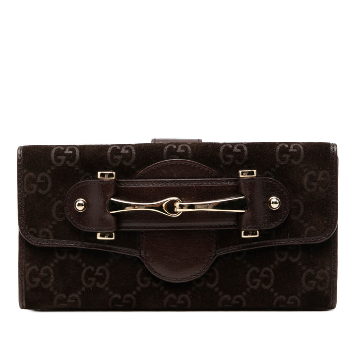 Gucci GG Daim Pelham Continental Portefeuille long