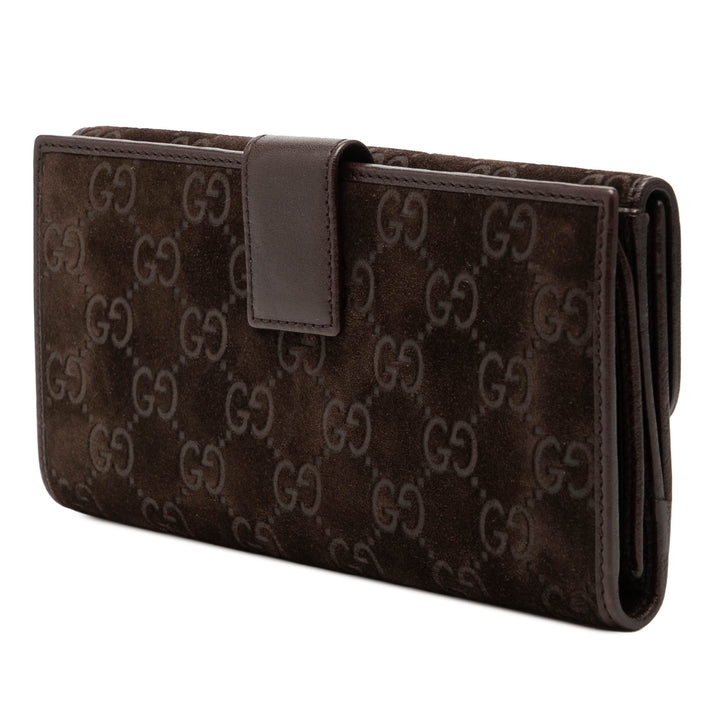 Gucci GG Daim Pelham Continental Portefeuille long