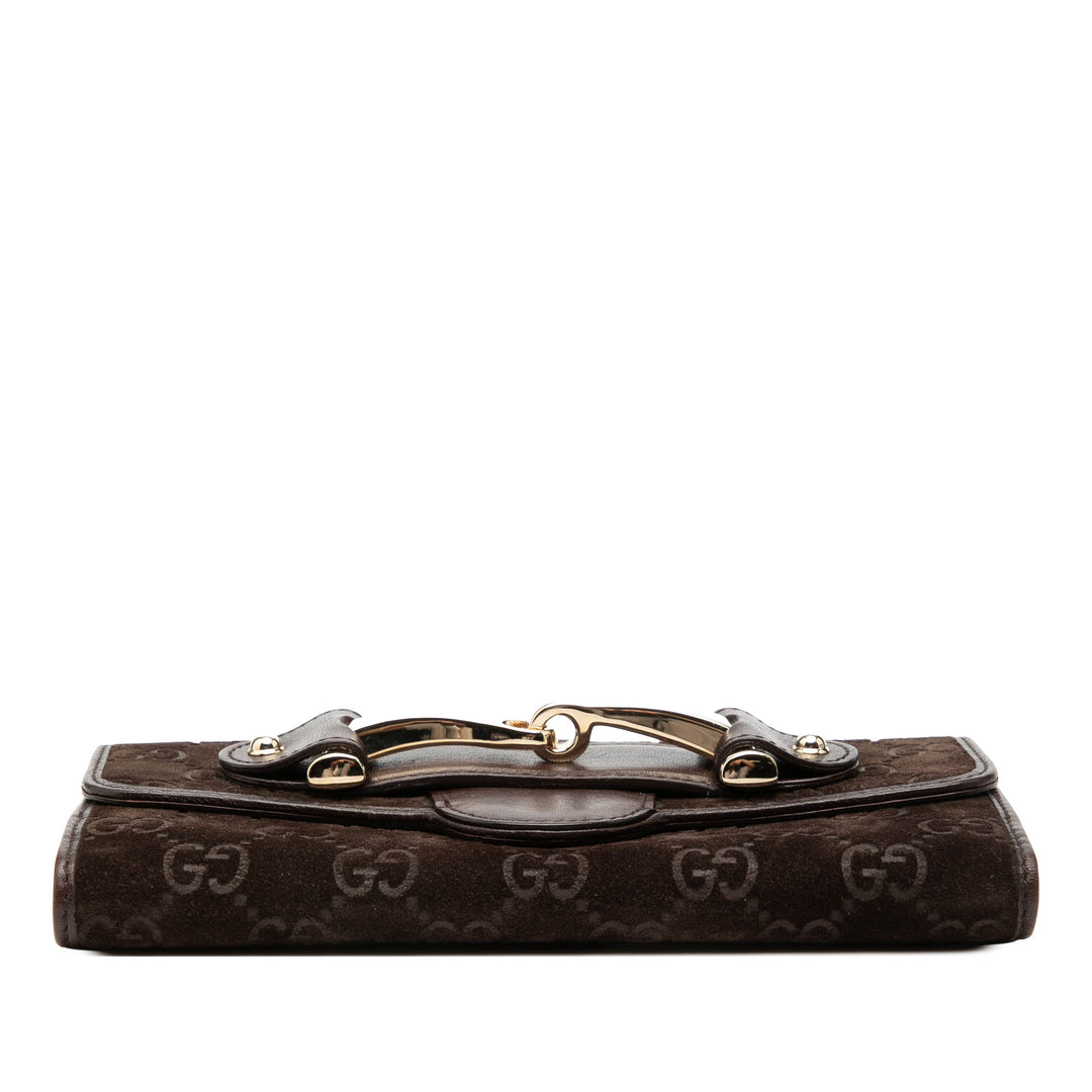 Gucci GG Daim Pelham Continental Portefeuille long
