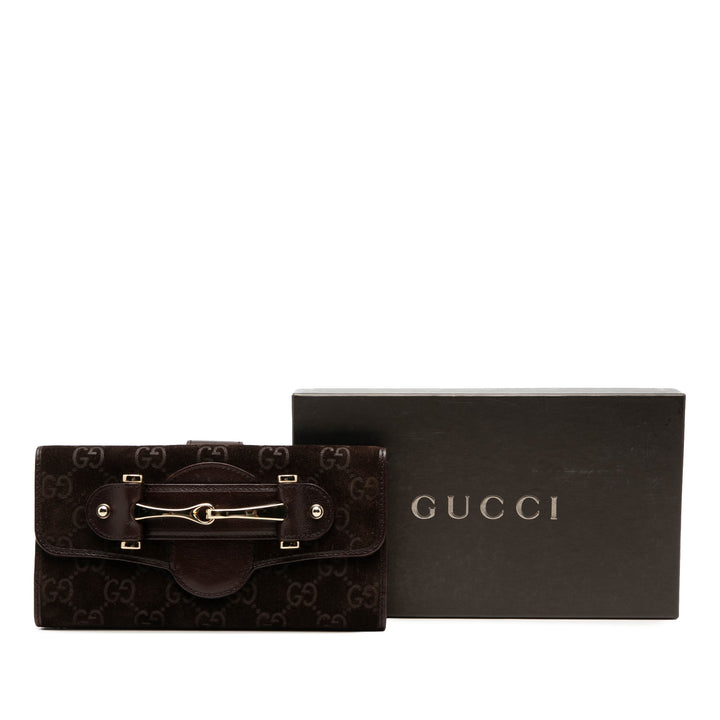 Gucci GG Daim Pelham Continental Portefeuille long