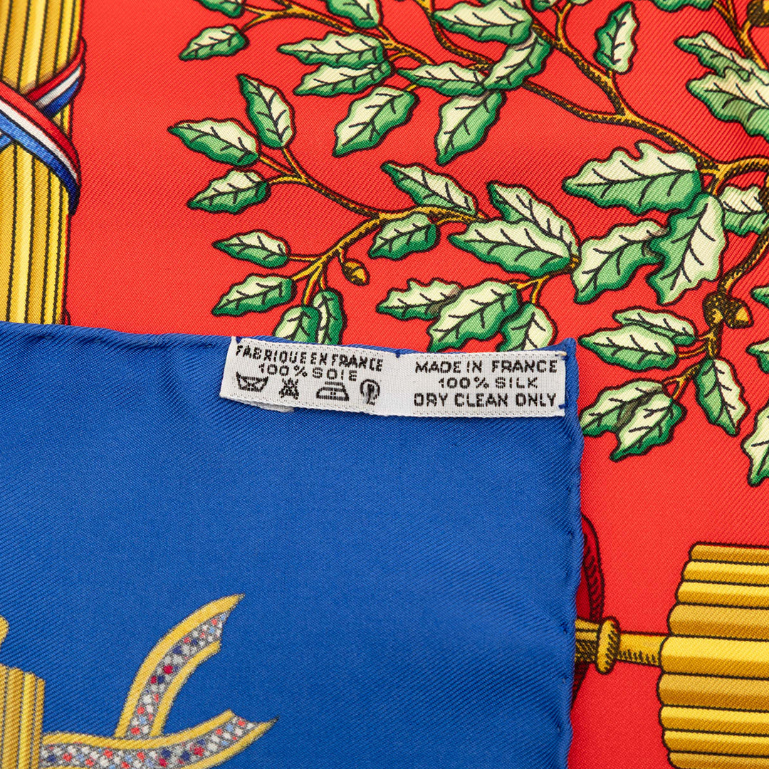 Hermès Republique Francaise Liberte Egalite Fraternite Soie Foulard 90