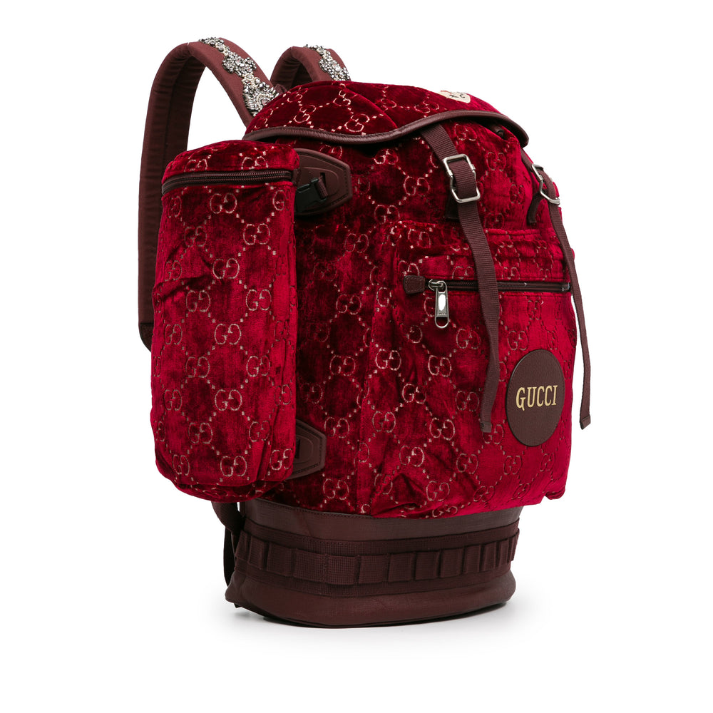 Gucci Large GG Velvet Heart Alpina Backpack Red - GABY PARIS