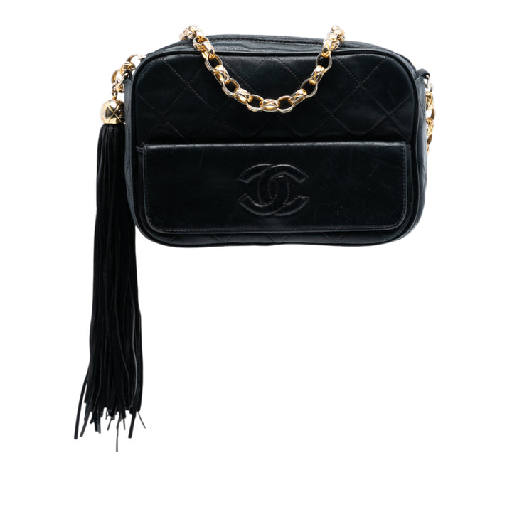 Chanel Mini CC Matelassé Cuir d’agneau Pompon Sac caméra