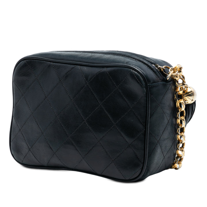 Chanel Mini CC Matelassé Cuir d’agneau Pompon Sac caméra