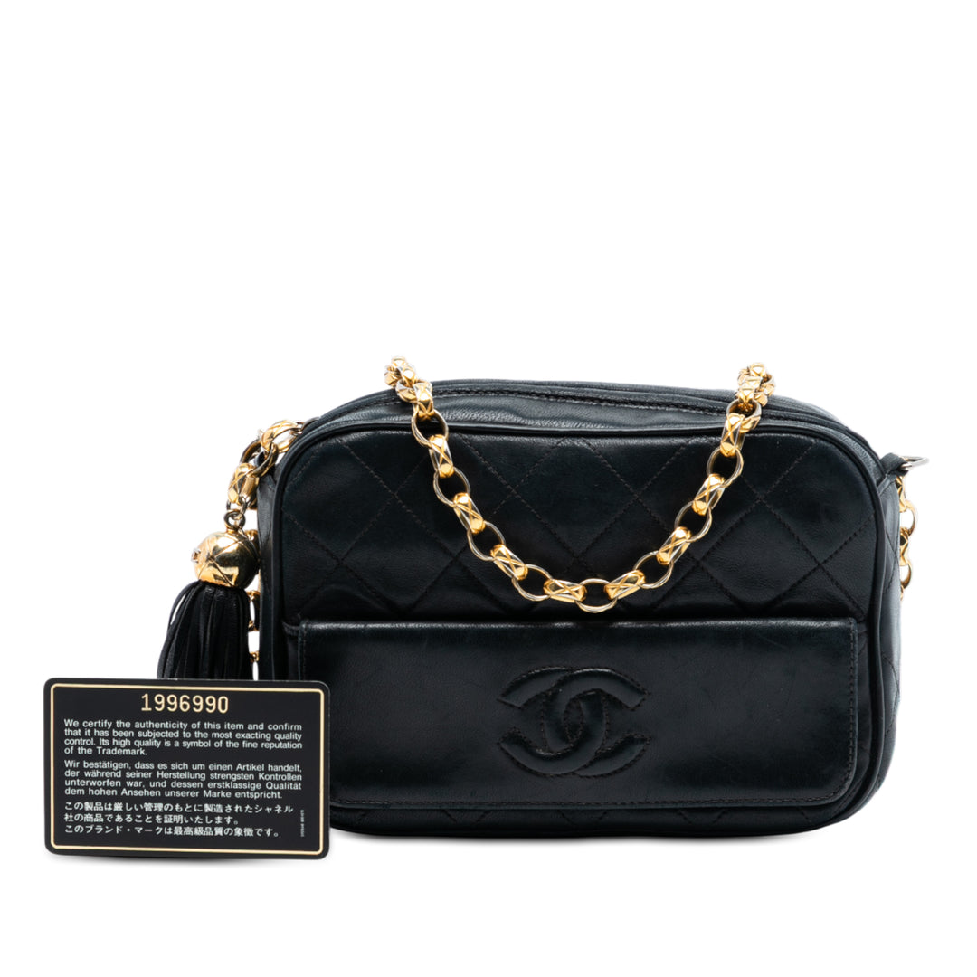 Chanel Mini CC Matelassé Cuir d’agneau Pompon Sac caméra