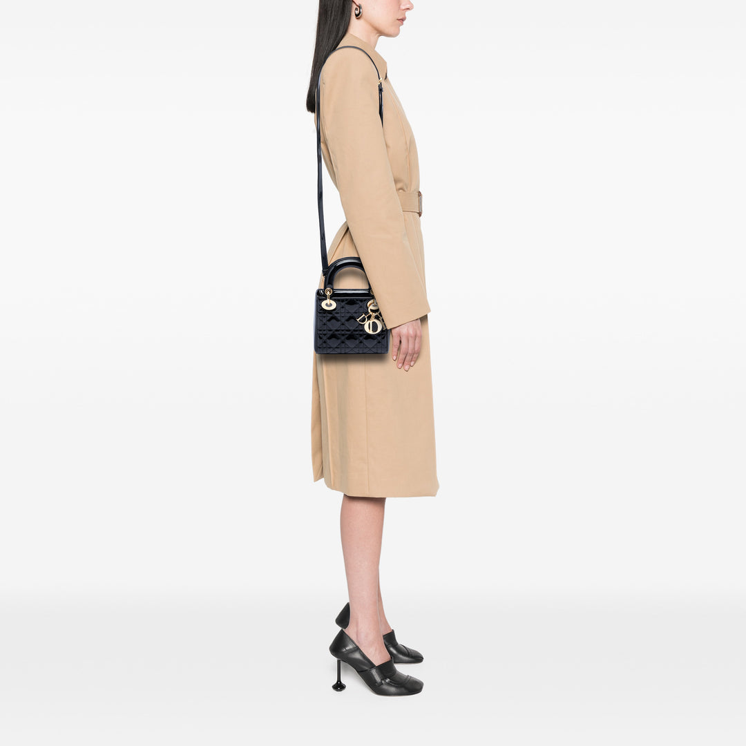 Dior Mini Cuir verni Cannage Lady Dior