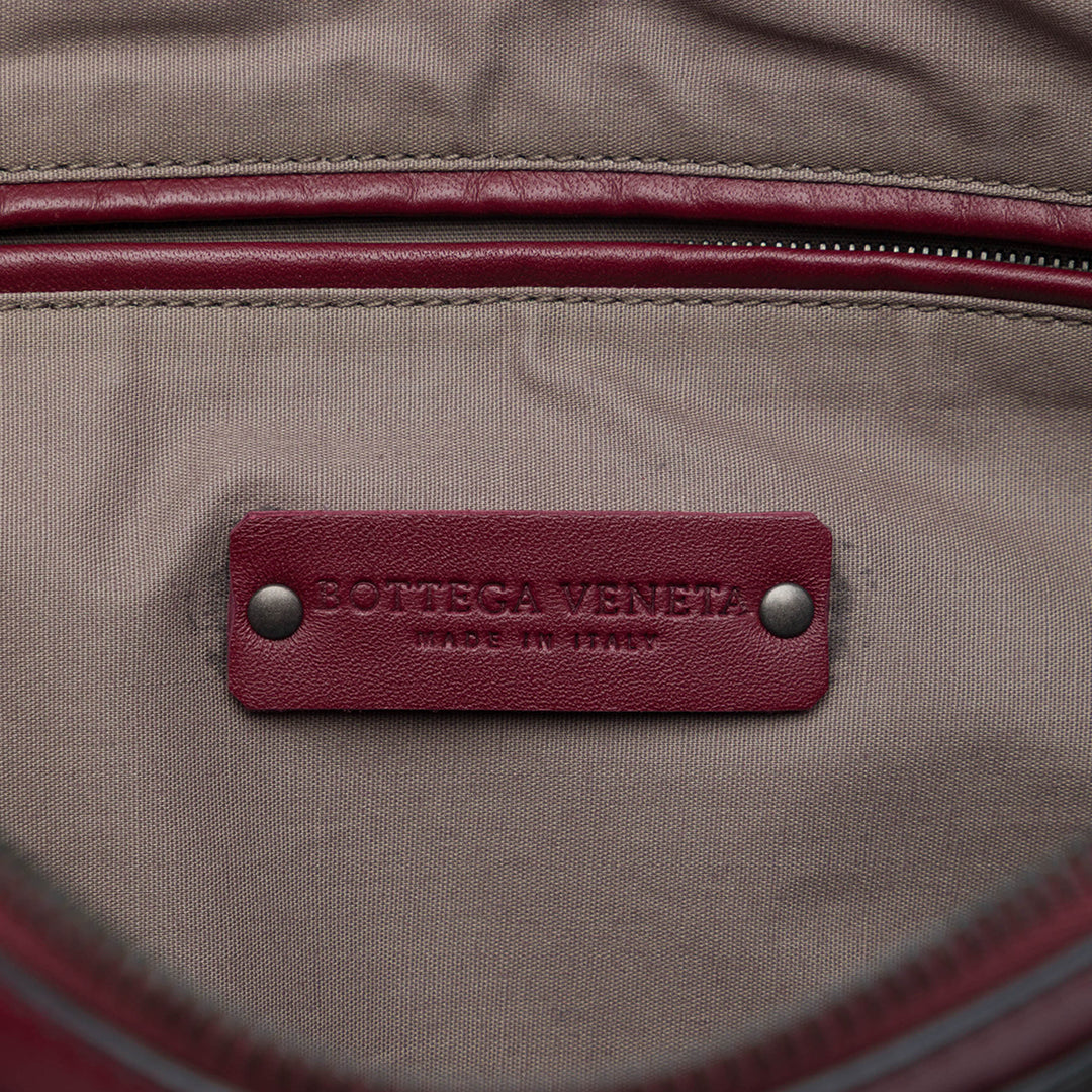 Bottega Veneta Pochette Tricolore Intrecciato à finitions Surpiqué nappa Rouge – vue 5 – GABY PARIS