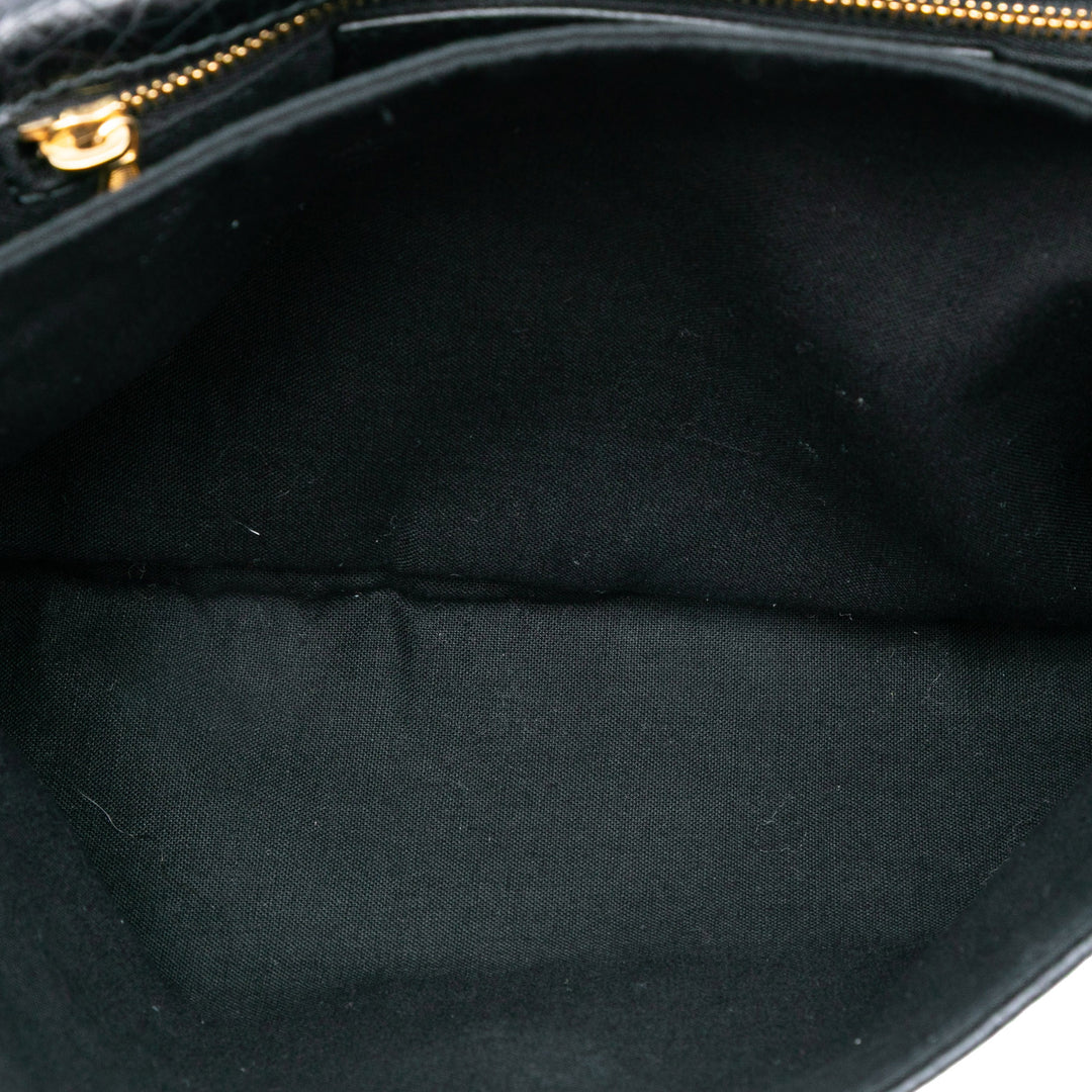 Balenciaga Cuir d’agneau Motocross Giant 12 Envelope Pochette Noir
