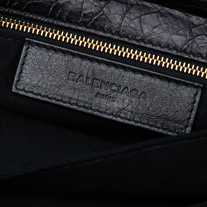 Balenciaga Cuir d’agneau Motocross Giant 12 Envelope Pochette Noir