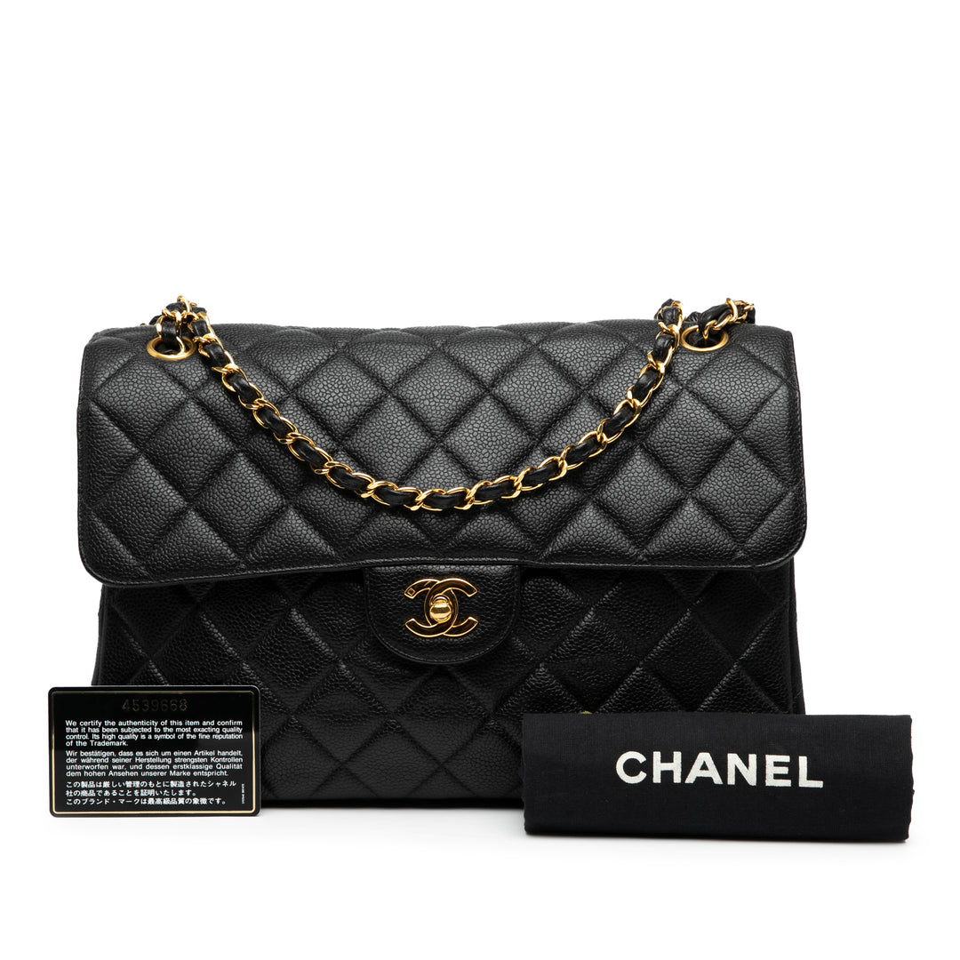 Chanel Jumbo Quilted Caviar Double Sided Flap Noir – GABY PARIS Authentique