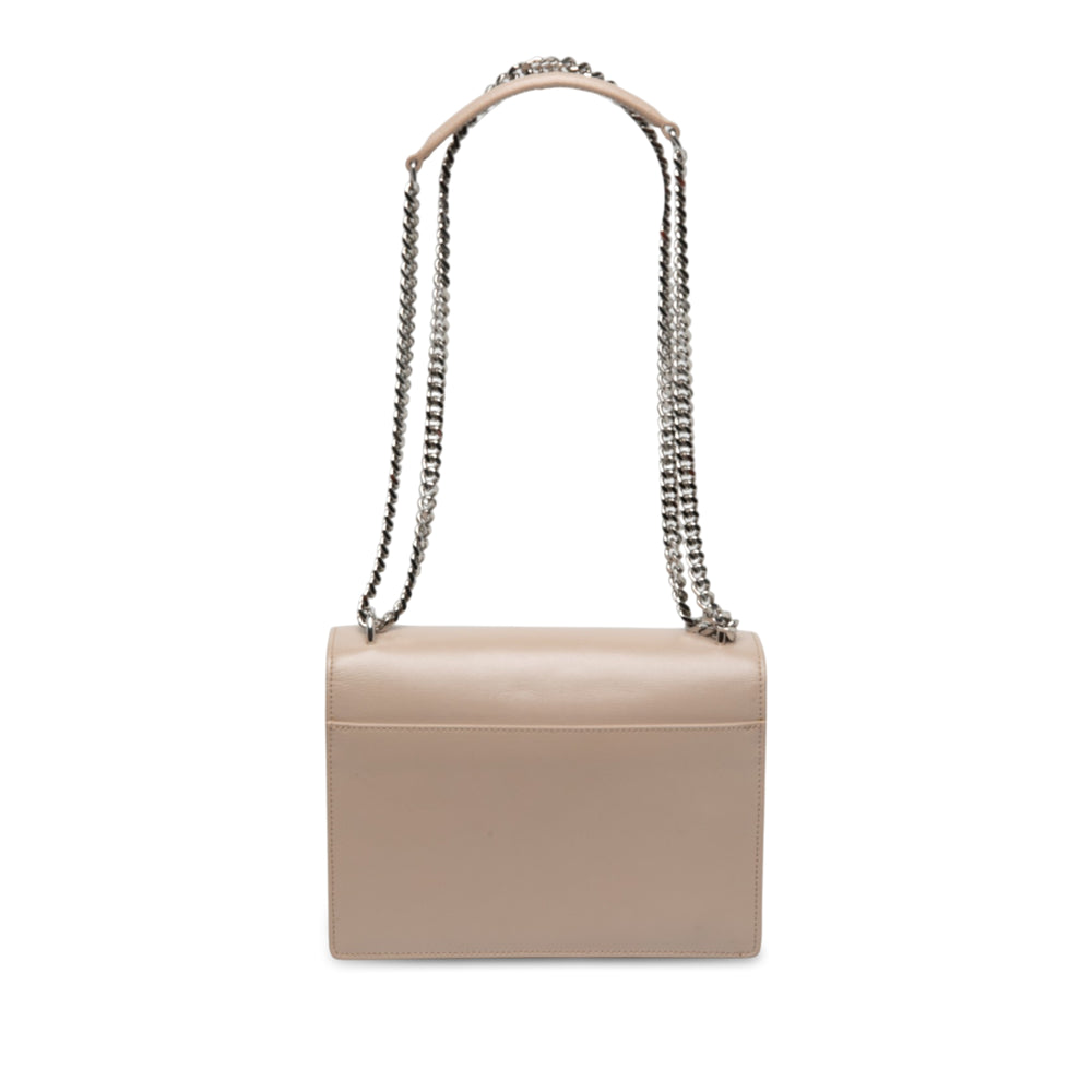 Saint Laurent Sunset Sac Moyen Cuir de veau Marron – vue 2 – GABY PARIS