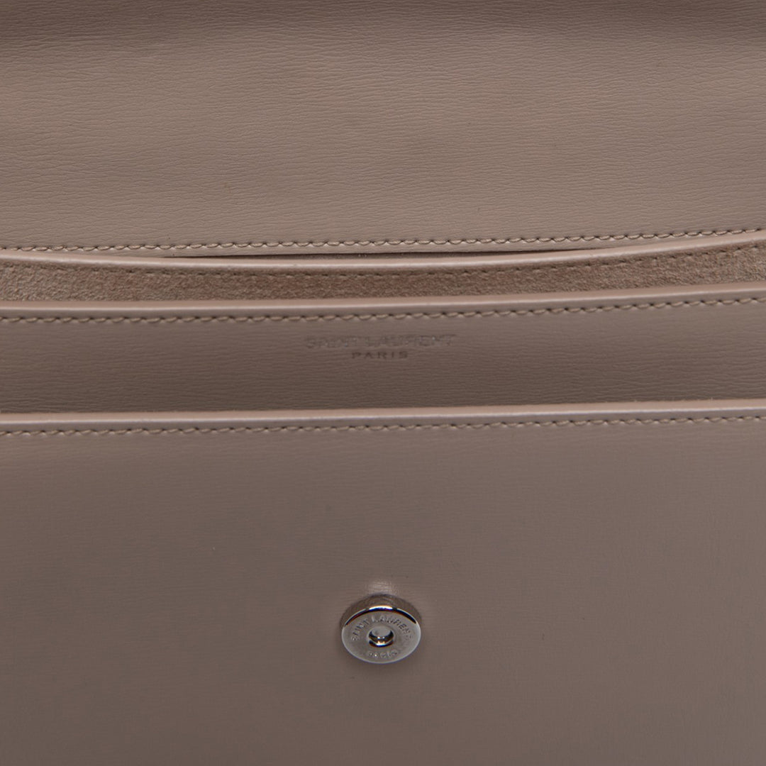 Saint Laurent Sunset Sac Moyen Cuir de veau Marron – vue 5 – GABY PARIS