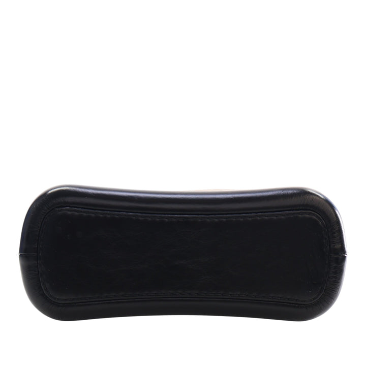 Bicolore Matelassé vieilli Gabrielle Hobo Petit Cuir de veau Noir