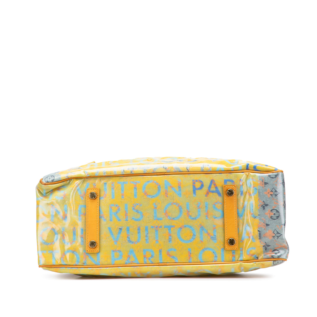 Monogram Pulp Line Weekender GM White - Gaby Paris