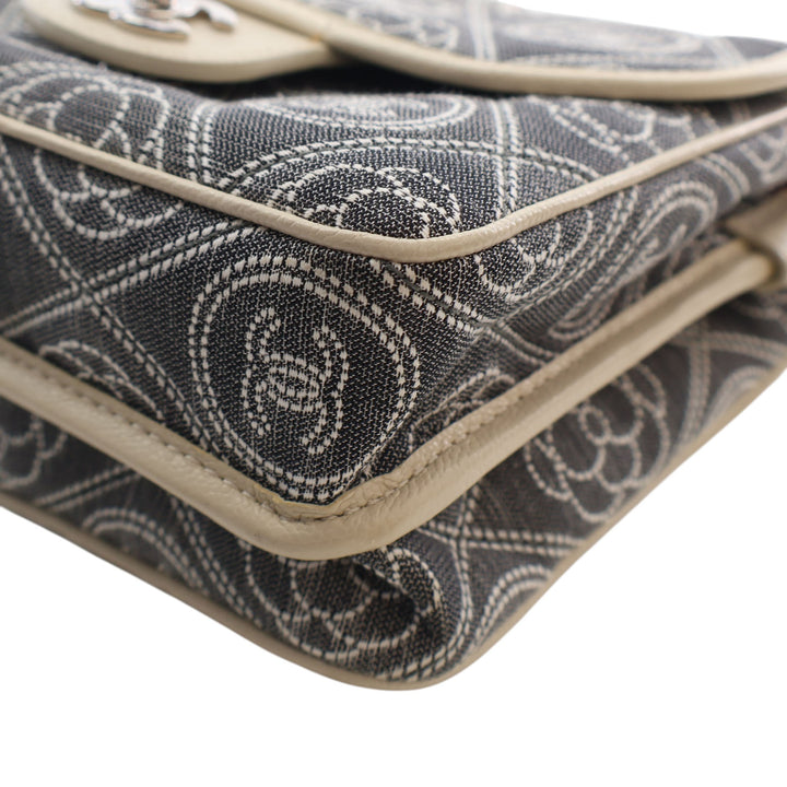 Chanel Camellia Imprimé Double Side à rabat Toile